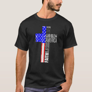 Camiseta Dios Bendiga A Estados Unidos Cristiano 4 De Julio
