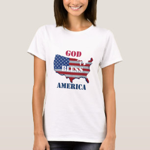 Camiseta Dios bendiga a Estados Unidos Diseño patriótico