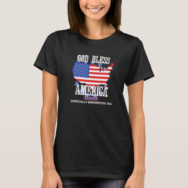 Camiseta Dios bendiga a Estados Unidos especialmente a Brem (Anverso)