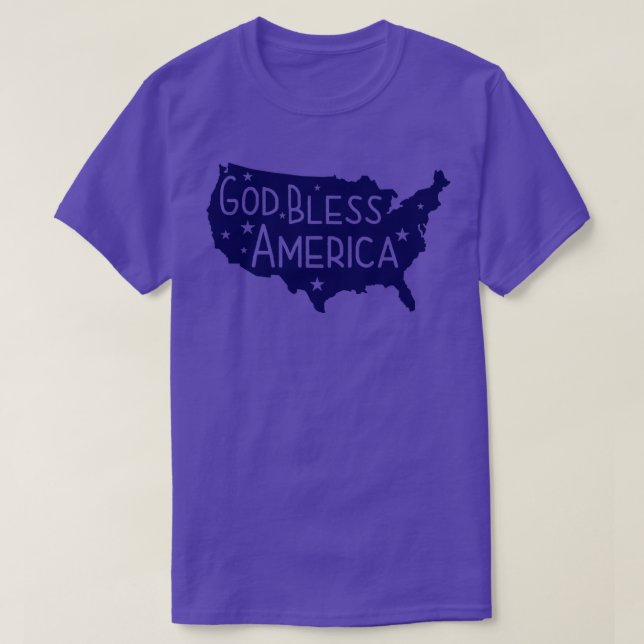 Camiseta Dios bendiga a Estados Unidos la tierra que amo (Diseño del anverso)