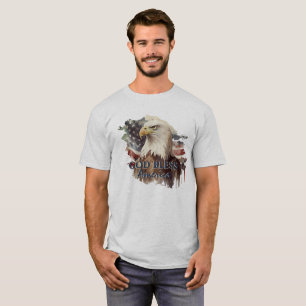 Camiseta Dios bendiga a Estados Unidos Patriótico Águila Ac