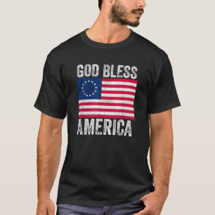 Camiseta Dios bendiga a Estados Unidos Patriótico Betsy Ros