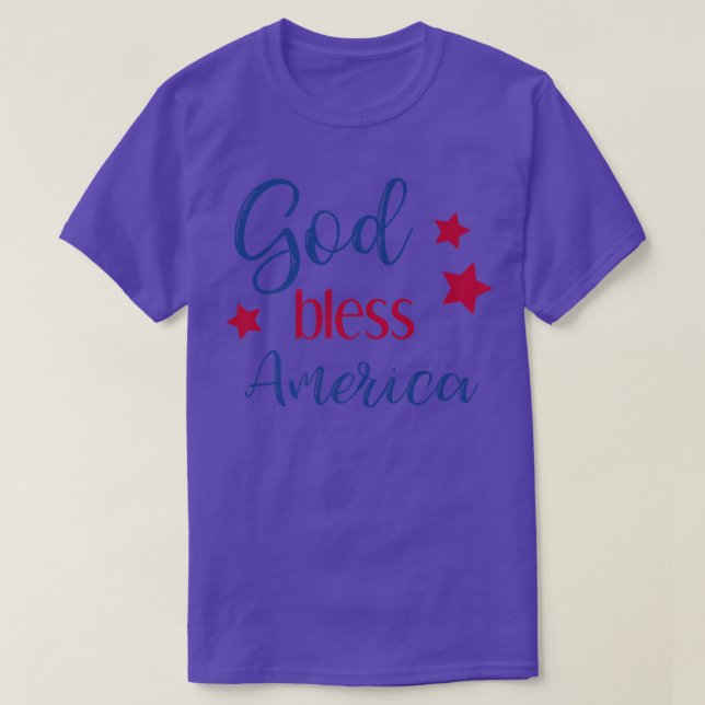Camiseta Dios bendiga a Estados Unidos por celebración de b (Diseño del anverso)
