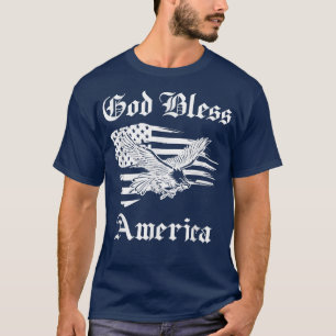 Camiseta Dios bendiga a Estados Unidos por la bandera estad