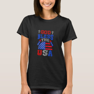 Camiseta Dios bendiga a Estados Unidos tierra que amo bande