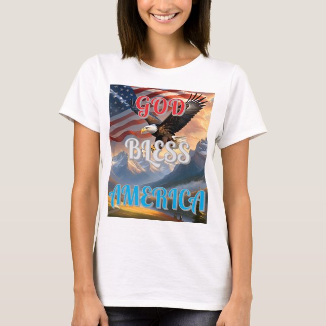 CAMISETA DIOS BENDIGA A ESTADOS UNIDOS TSHIRT (Anverso)