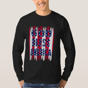 Camiseta Dios Bendiga A La Bandera De Estados Unidos El 4 D