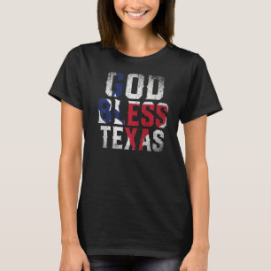 Camiseta Dios bendiga a la bandera de Texas Patriótico Orgu
