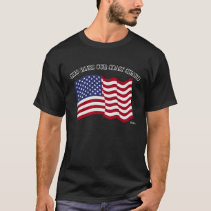 Camiseta DIOS BENDIGA A LA GUARDIA COSTERA con & bandera de