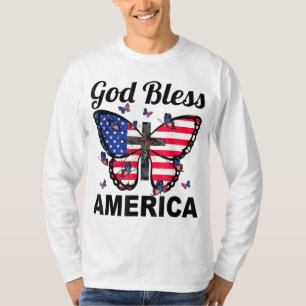 Camiseta Dios Bendiga A Las Mariposas Norteamericanas 4 De