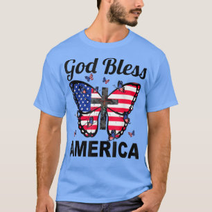 Camiseta Dios Bendiga A Las Mariposas Norteamericanas 4 De