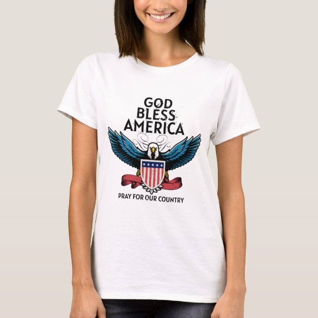 Camiseta Dios bendiga a las mujeres estadounidenses (Anverso)