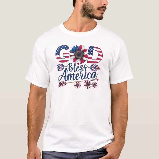 Camiseta Dios bendiga a los camisas norteamericanas - Patri (Anverso)