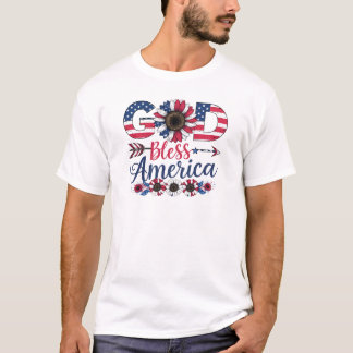 Camiseta Dios bendiga a los camisas norteamericanas - Patri