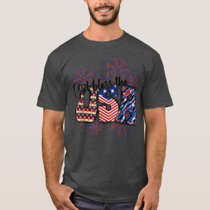 Camiseta Dios Bendiga A Los EEUU, Fuegos Artificiales El 4 