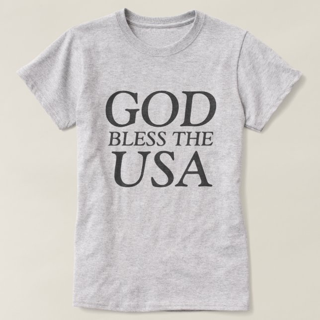 Camiseta Dios bendiga a los Estados Unidos II (Diseño del anverso)