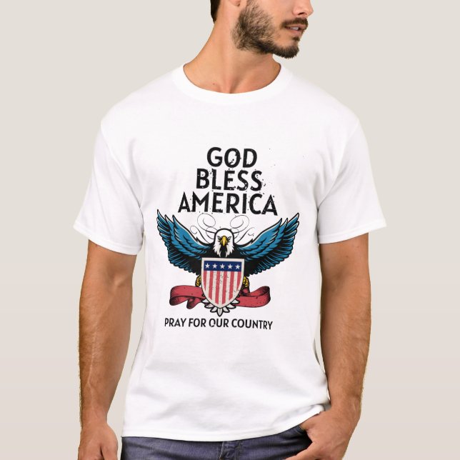 Camiseta Dios bendiga a los hombres estadounidenses (Anverso)