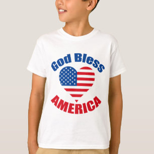 Camiseta Dios bendiga a los niños cristianos de Estados Uni