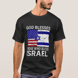 Camiseta Dios bendiga a los que culpan a Israel Bandera de 