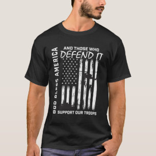 Camiseta Dios bendiga a los veteranos militares de Estados
