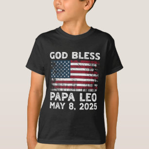 Camiseta Dios bendiga a Papa Leo al nuevo Papa León America