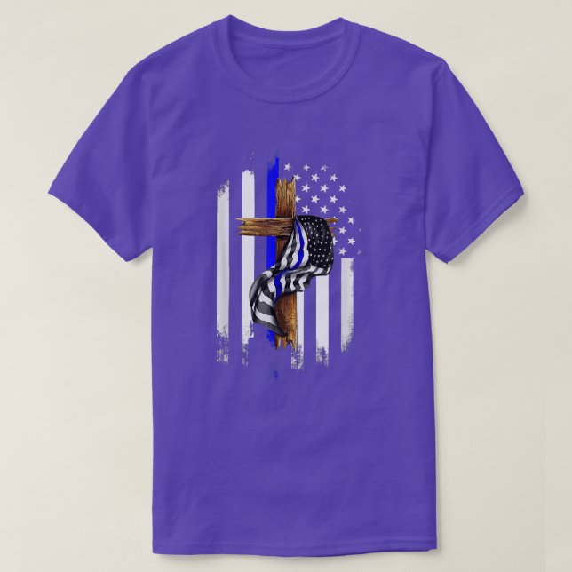 Camiseta Dios bendiga al azul (Diseño del anverso)