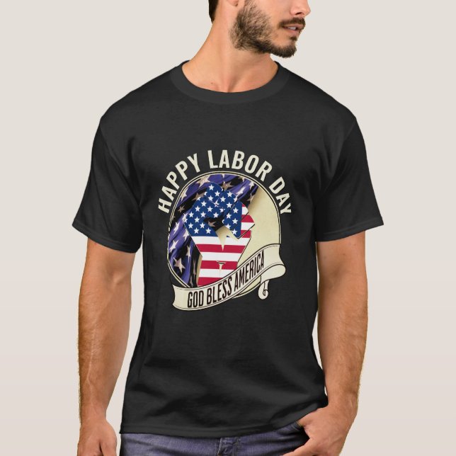 Camiseta Dios bendiga al DÍA del Trabajo de Estados Unidos (Anverso)