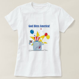 Camiseta Dios bendiga al elefante estadounidense