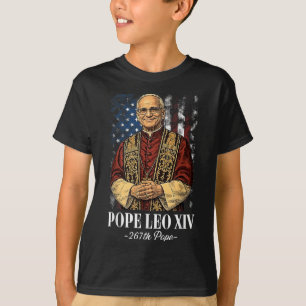 Camiseta Dios bendiga al nuevo Papa León Xiv Iglesia Católi