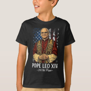 Camiseta Dios bendiga al nuevo Papa León Xiv Iglesia Católi