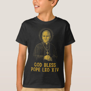 Camiseta Dios bendiga al nuevo Papa León Xiv Iglesia Católi