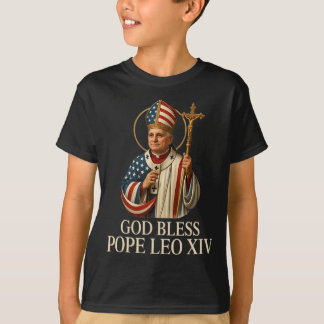 Camiseta Dios bendiga al nuevo Papa León Xiv Iglesia Católi