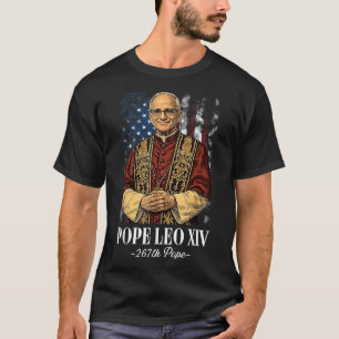 Camiseta Dios bendiga al nuevo Papa León Xiv Iglesia Católi
