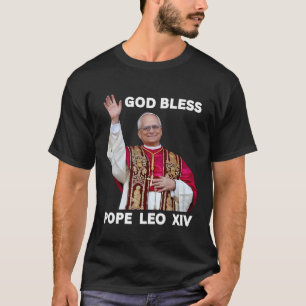 Camiseta Dios bendiga al nuevo Papa León Xiv Iglesia Católi