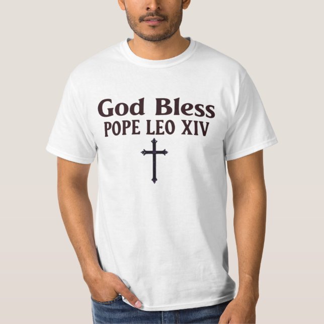Camiseta Dios bendiga al Papa León XIV (Anverso)