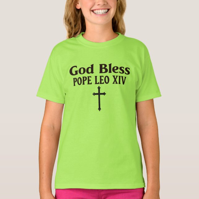 Camiseta Dios bendiga al Papa León XIV (Anverso)