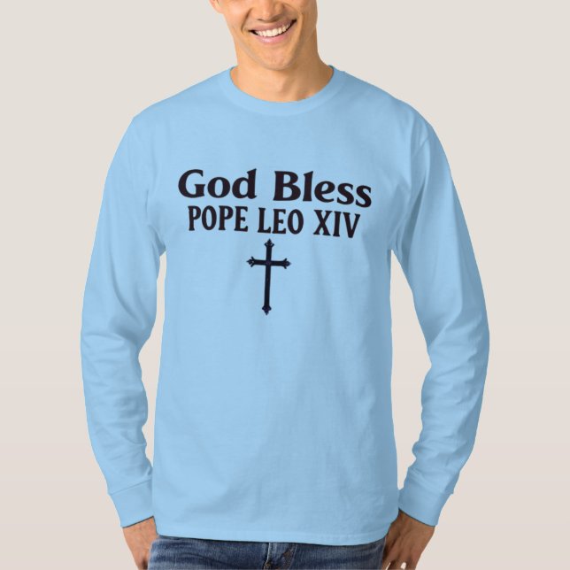 Camiseta Dios bendiga al Papa León XIV (Anverso)