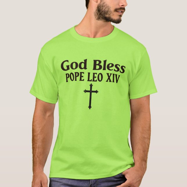 Camiseta Dios bendiga al Papa León XIV (Anverso)