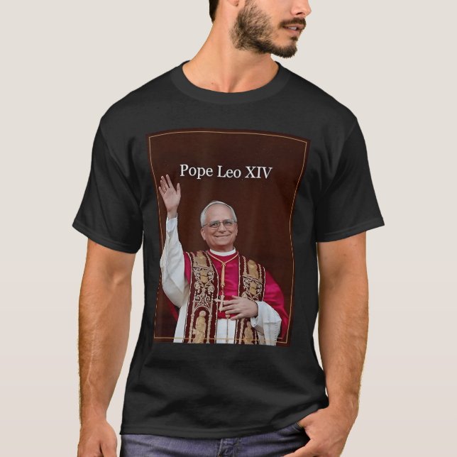 Camiseta Dios bendiga al Papa León Xiv 1 (Anverso)