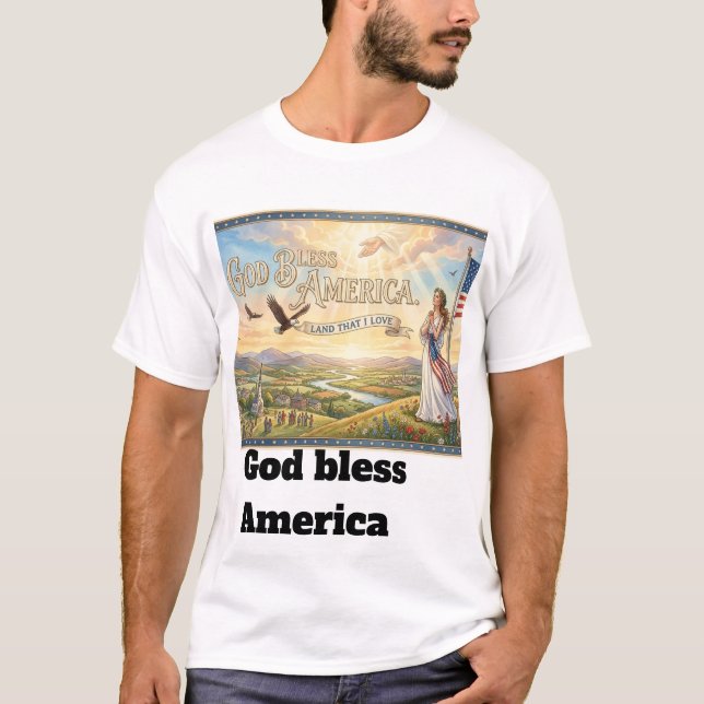 Camiseta Dios Bendiga América  (Anverso)