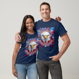 Camiseta Dios bendiga América Mi hogar dulce hogar Águila R