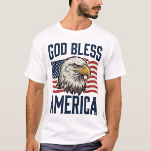 Camiseta Dios bendiga el águila patriótica de América Diseñ