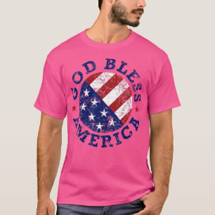 Camiseta Dios bendiga la bandera de Estados Unidos el 4 de 