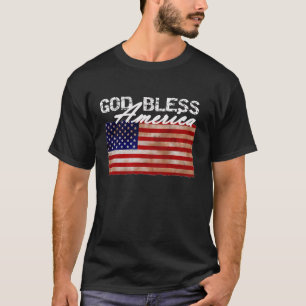 Camiseta Dios bendiga la bandera estadounidense