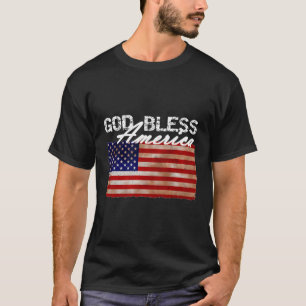 Camiseta Dios bendiga la bandera estadounidense