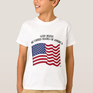 Camiseta DIOS BENDIGA LOS ESTADOS UNIDOS DE AMÉRICA bandera