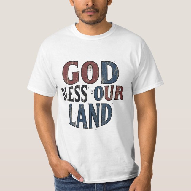 Camiseta Dios bendiga nuestra tierra (Anverso)