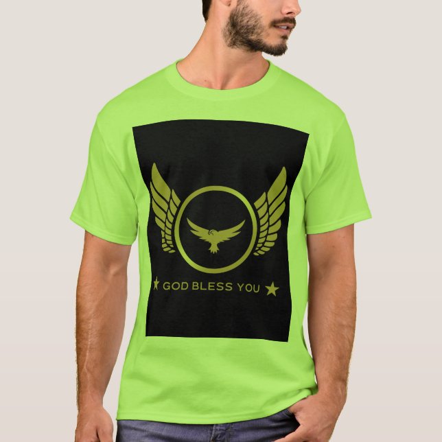 Camiseta Dios bendiga tu nombre el hombre animador elegante (Anverso)