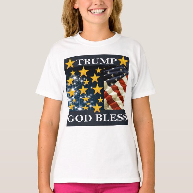 CAMISETA DIOS BLESS TRUMP (Anverso)