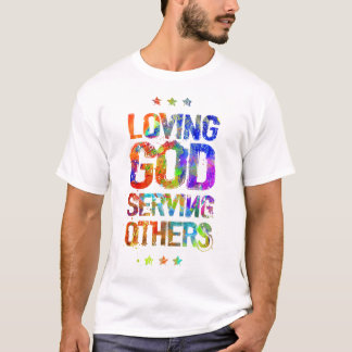Camiseta Dios cariñoso que sirve otros